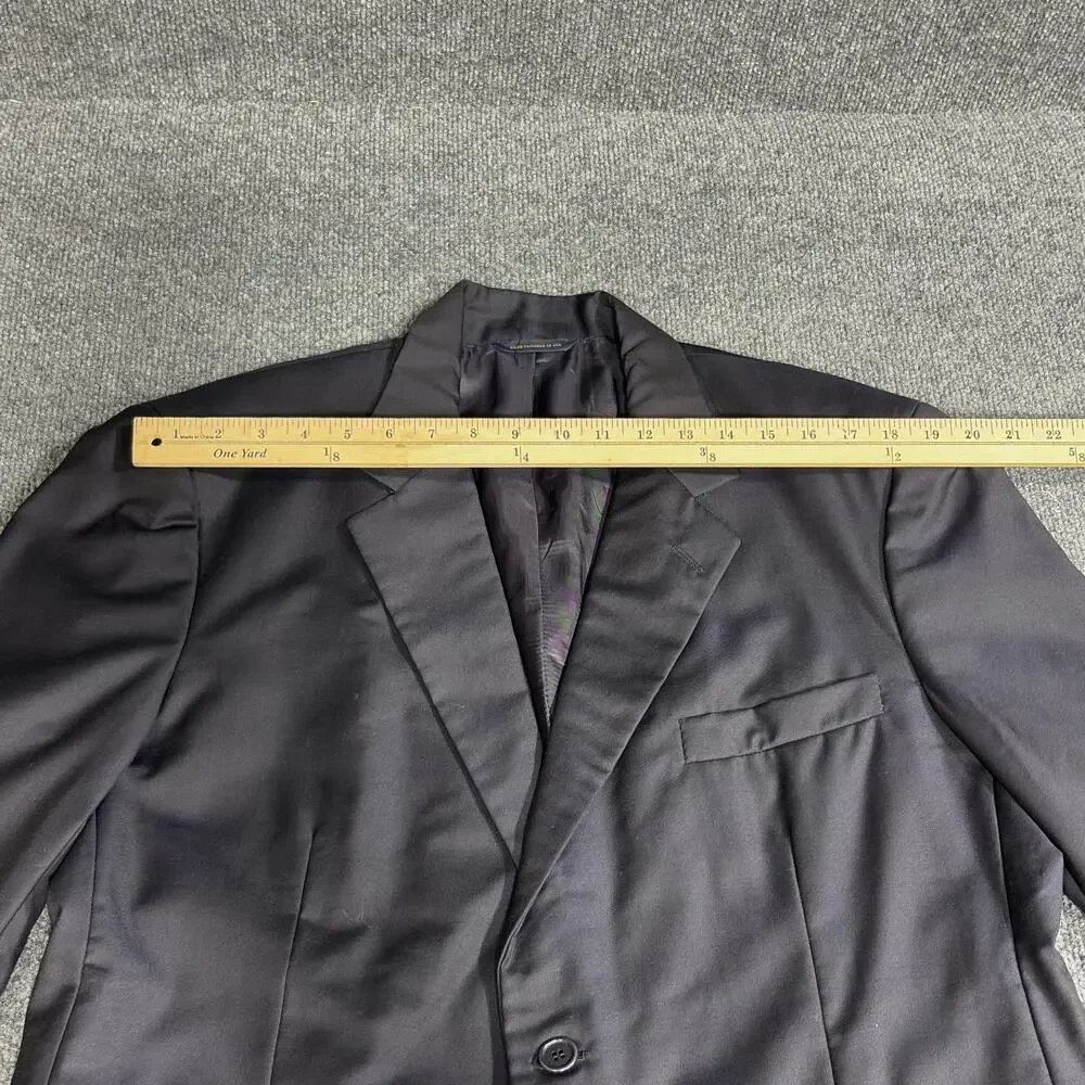 Brooks Brothers Blazer Mens 44 Short Black Golden Fleece Hand Tailored USA Wool